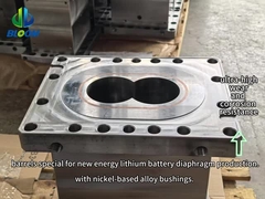 Barrel with nickel-based alloy bushings