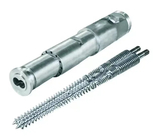 51/105 65/132 80/156 Bimetallic Conical Twin Screw Barrel For PVC Extruder