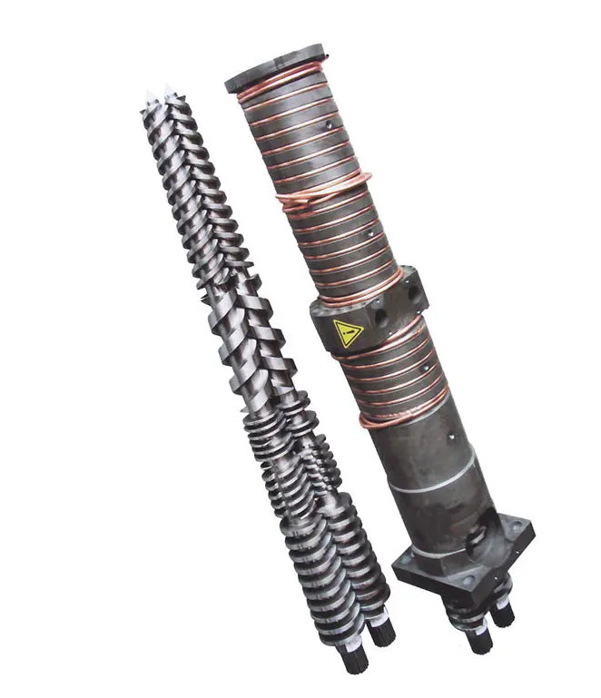 Conical Parallel Twin Screw Barrel PVC PP PS PC PE PET ABS PMMA GPPS