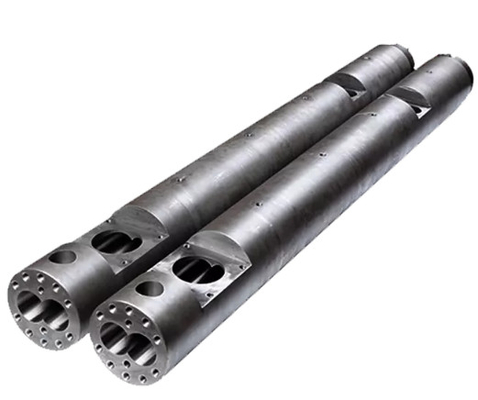 Bimetallic Parallel Twin Screw Barrel For Plastic Extruder Machine