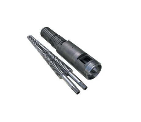 51/105 55/110 92/188 Bimetallic Conical Twin Screw Barrel For Spc / Lvt Extruder
