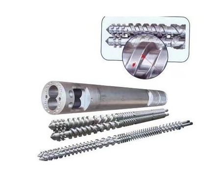 92/188 High Output Conical Twin Screw Barrel For Extruder Spare Parts