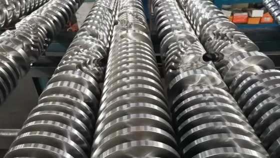 92/188 High Output Conical Twin Screw Barrel For Extruder Spare Parts