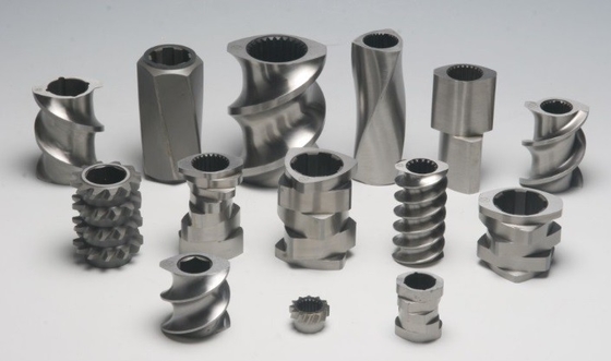 Plastic Machinery Twin Screw Extruder Barrel Screw Elements Corrosion Resistance