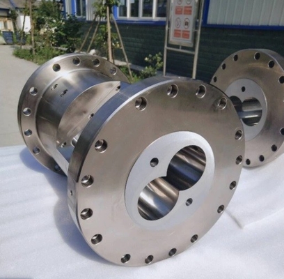 80/156 Twin Bimetallic Conical Screw And Barrel Twin Screw Extruder Parts