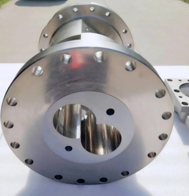 80/156 Twin Bimetallic Conical Screw And Barrel Twin Screw Extruder Parts