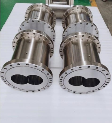 80/156 Twin Bimetallic Conical Screw And Barrel Twin Screw Extruder Parts