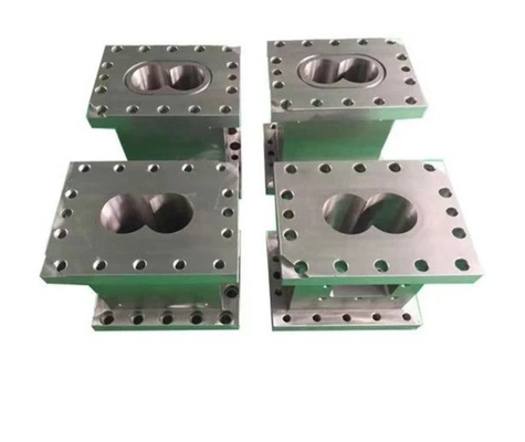 Twin Screw Extruder Parts Bimetallic Barrel Wood Plastic Composite Pellet