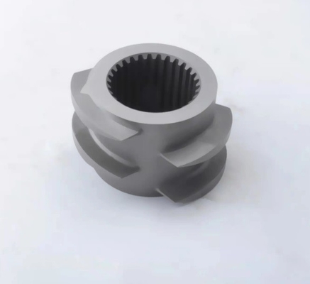Bimetallic Rubber Extruder Spare Parts Double Screw Barrel For Plastic Filler