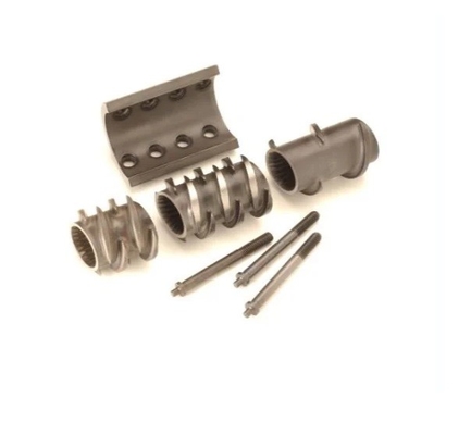 Bimetallic Rubber Extruder Spare Parts Double Screw Barrel For Plastic Filler