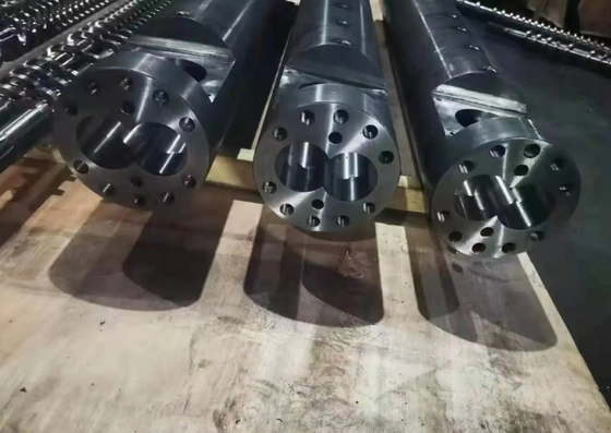 Conical Parallel Twin Screw Barrel PVC PP PS PC PE PET ABS PMMA GPPS