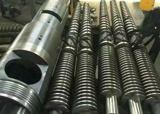 Conical Parallel Twin Screw Barrel PVC PP PS PC PE PET ABS PMMA GPPS