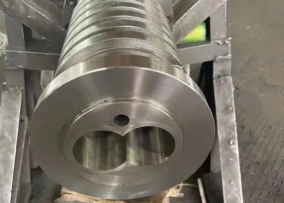 38CrMoAlA Conical Twin Screw Barrel with HV900-1000 Hardness for PVC WPC Profile Pipe Extruder