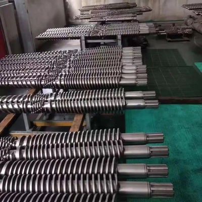 38CrMoAlA Conical Twin Screw Barrel with HV900-1000 Hardness for PVC WPC Profile Pipe Extruder
