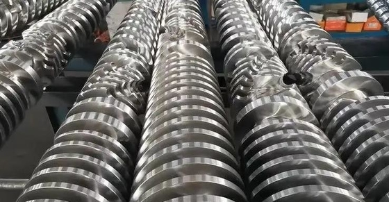 38crmoala Alloy Structural Steel Conical Twin Screw And Barrel For PVC WPC Profile
