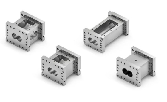Parallel Twin Plastic Extruder Screw And Barrel Multiple Feed