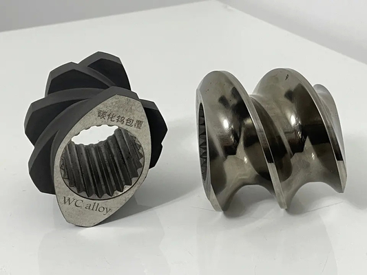 Twin Screw Extruder Spare Part Screw Element For Working Rubber Or Plastic