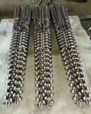 PVC UPVC Pipe Extruder Double Screw Barrel High Output For Pvc Machinery Parts