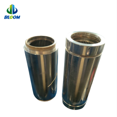 Customized Plastic Extruder Accessories Spline Connected With Gearbox And Screw Shafts