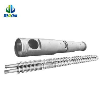 OEM High Effiency Conical Twin Screw And Barrel For WPC TPE / TPU Production