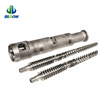 OEM High Effiency Conical Twin Screw And Barrel For WPC TPE / TPU Production