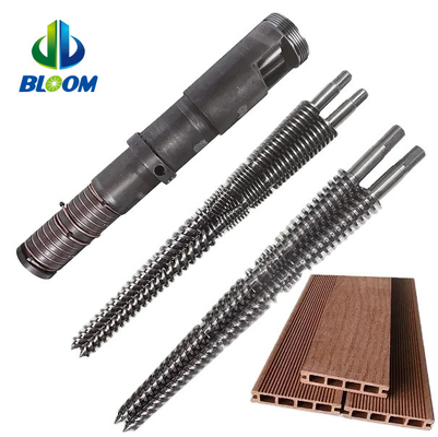 Wear Resistant Conical Twin Screw And Barrel For PVC WPC TPE / TPU