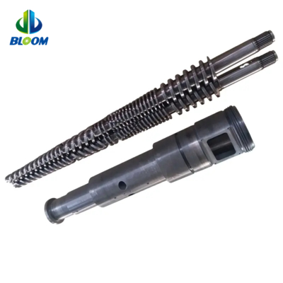 Bimetallic Conical Twin Screw and Barrel For PVC WPC pipe and sheet