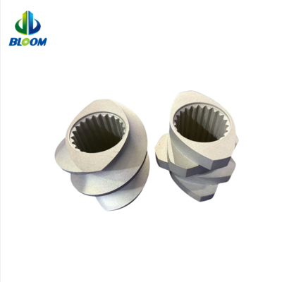 China Manufacturer Double Screw Extruder Machine Spare Parts Screw Segment for Lithium Battery