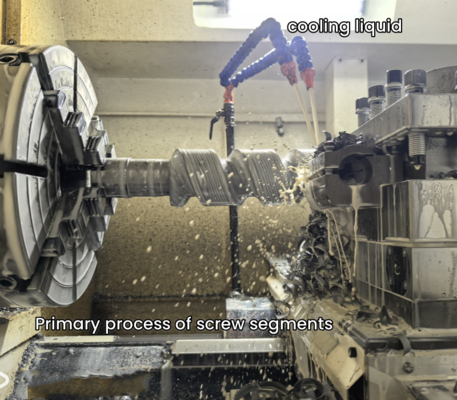 China Manufacturer Double Screw Extruder Machine Spare Parts Screw Segment for Lithium Battery