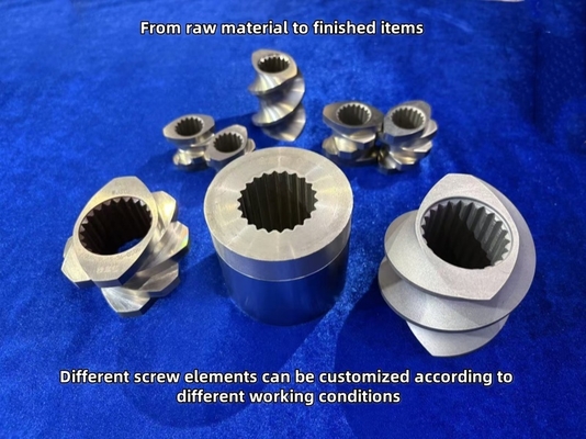 China Manufacturer Double Screw Extruder Machine Spare Parts Screw Segment for Lithium Battery