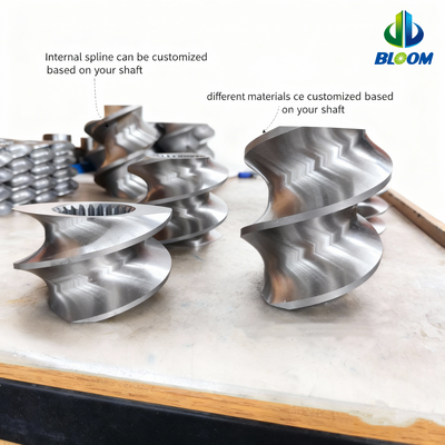 Wear and Corrosion Resistant Twin Screw Extruder Parts with Customized Specifications and High Torque Capacity
