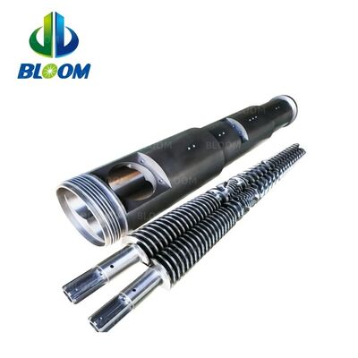 BLM 80/156 92/188 Twin Conical Screw And Barrel For PVC Extrusion