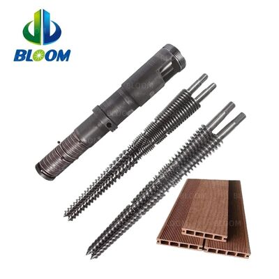 BLM 80/156 92/188 Twin Conical Screw And Barrel For PVC Extrusion