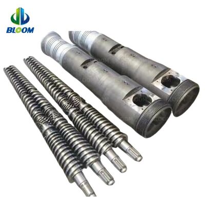 BLM 80/156 92/188 Twin Conical Screw And Barrel For PVC Extrusion