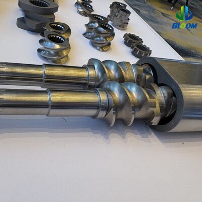 Customized Wear and Corrosion Resistant Bimetallic Screw Segments for Twin Screw Extruder Parts with High Torque Capacity