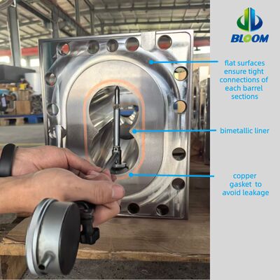 Customized Nickel Alloy Twin Screw Barrel with Wear Resistance and Modular Design for High Torque Extrusion