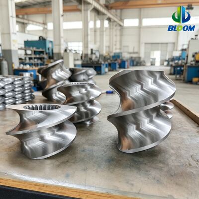 HRC 58-62 Hardness Twin Screw Extruder Screw Elements with Wear and Corrosion Resistance for WPC and PVC Processing via CNC Precision Machining