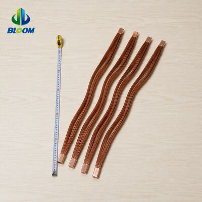 Pure Copper Nickel Plated Customized Dimensions Copper Braided Flexible Connector for Industrial Power Transmission