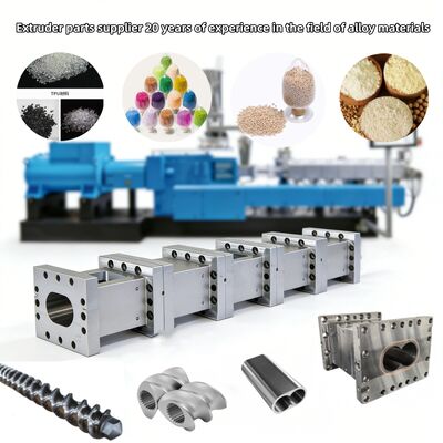 Nickel Alloy Twin Screw Barrel with Wear Resistance and Customizable Extruder Spare Parts for Plastic Processing
