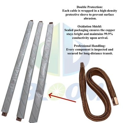 High-Density T2 Copper Braided Flexible Connector with Zero-Resistance Bond for Precision Resistance Welding