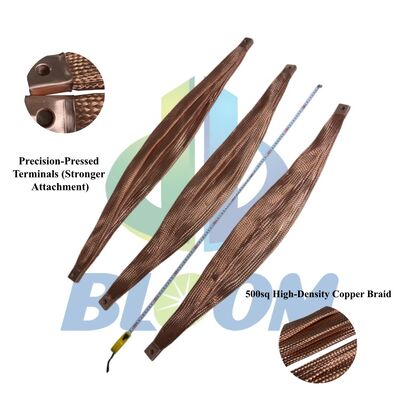 High-Density T2 Copper Braided Flexible Connector with Zero-Resistance Bond for Precision Resistance Welding