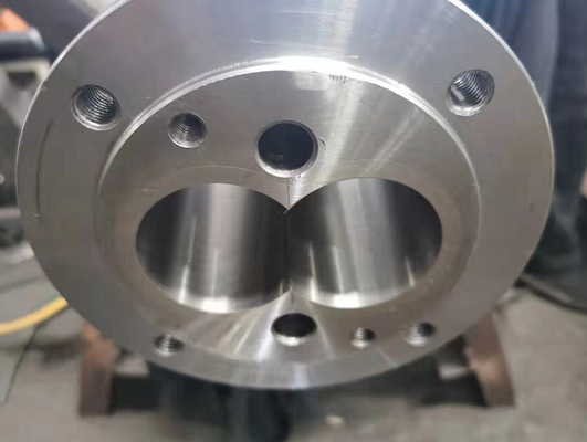 X800 Nitride Conical Twin Extruder Barrel To Process PVC PP PE LDPE HDPE PLA ABS