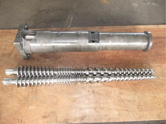 Conical Twin Screw Barrel Bimetallic Alloy For Pipe Extrusion