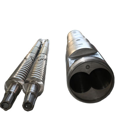 BLM 80/156 92/188 Twin Conical Screw And Barrel For PVC Extrusion