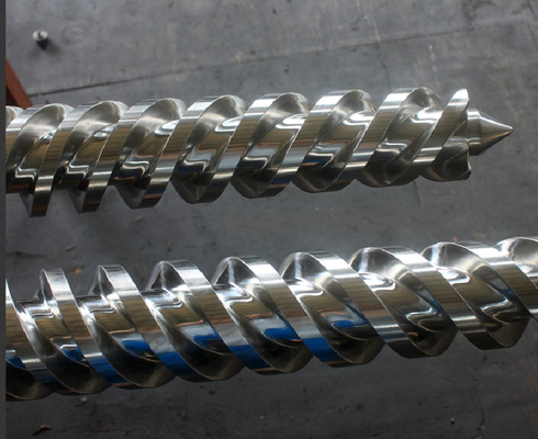 CMT80/174 Conical Twin Bimetallic Screw And Barrel For Plastic Extruder Machine
