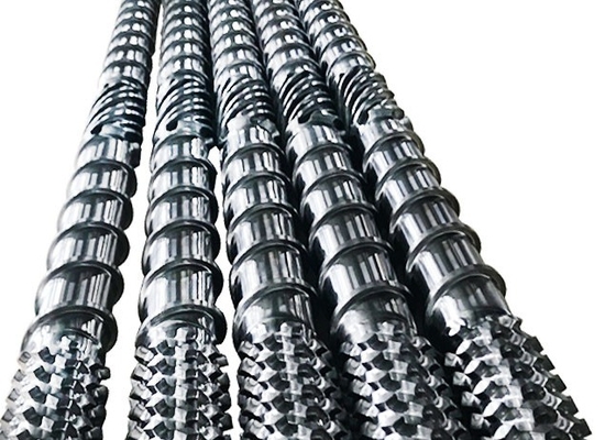 Bimetallic Screw Barrel For LDPE / HDPE / PP / PE / PVC Blowing Molding Machine 
